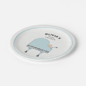 ベビーシャワーピアノ音楽 ペーパープレート (アングル)