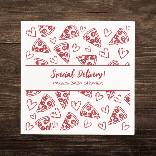 ベビーシャワーピザイタリアンパーティー特別配達 スタンダードカクテルナプキン