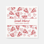 ベビーシャワーピザイタリアンパーティー特別配達 スタンダードカクテルナプキン (正面)