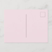 ベビーシャワーピンクグリッターガールスクリプト 案内ポストカード (裏面)