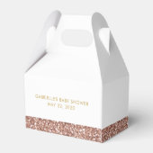 ベビーシャワーピンクグリッターシンプルドライブバイ フェイバーボックス (裏面サイド)
