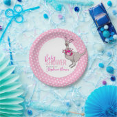 ベビーシャワーピンクハートカンガルー紙プレート ペーパープレート (パーティー)