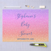 ベビーシャワーピンクパープルグリッターカスタムキュート2021 薄葉紙 (クラフト)