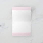 ベビーシャワーピンク水彩フローラティーポット サンキューカード (内部)