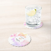 *~*ベビーシャワーピーチピンクフローラソフトウォーター色 ペーパーコースター (インサイチュ)