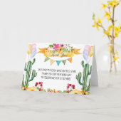 ベビーシャワーフィエスタありがとう カード (黄色い花)