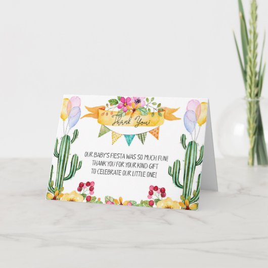 ベビーシャワーフィエスタありがとう カード (正面)