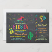 ベビーシャワーフィエスタチョークピナタカップル 招待状 (正面)