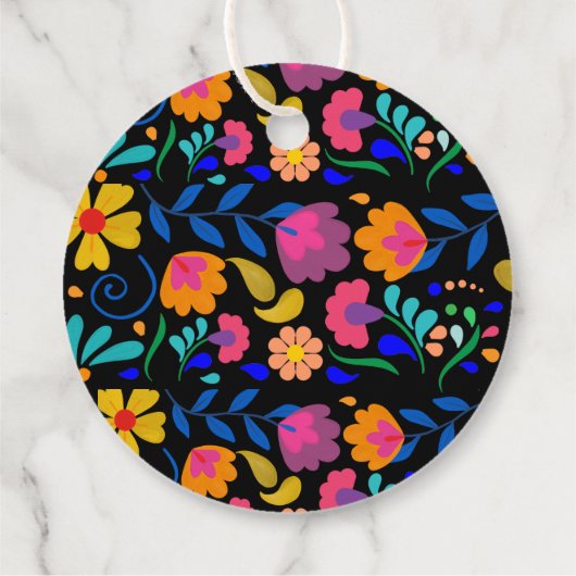 ベビーシャワーフィエスタメキシカンピースラウンドギフトラベル フェイバータグ (裏面)