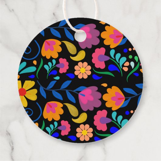 ベビーシャワーフィエスタメキシコパーティーラウンドメッセージカード フェイバータグ (裏面)