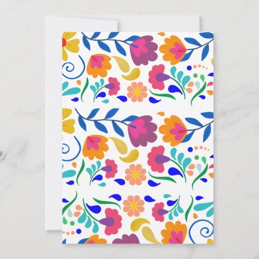 ベビーシャワーフィエスタメキシコフォークパーティの招待状 招待状 (裏面)