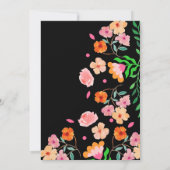 ベビーシャワーフェスタフローラピンクパーティの招待状 招待状 (裏面)