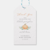 ベビーシャワーフェルトタグ | リトルパンプキン ギフトタグ (裏面)