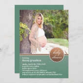 ベビーシャワーフォトフラット招待状 招待状 (正面/裏面)