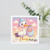 ベビーシャワーフラットカードサンキュー (スタンド正面)