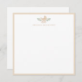 ベビーシャワーフラットサンキューカード サンキューカード (正面/裏面)