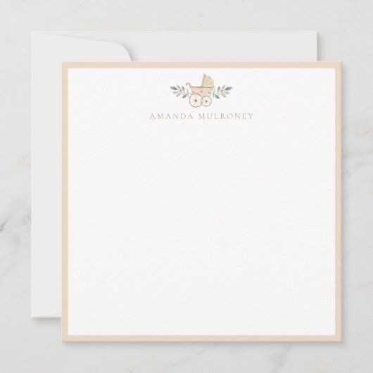 ベビーシャワーフラットサンキューカード サンキューカード (正面)