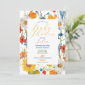 ベビーシャワーフラワーサマーカラーフラワーパーティー 招待状 (スタンド正面)