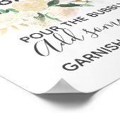 ベビーシャワーフラワーモモザバーミモササイン ポスター (角)