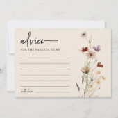 ベビーシャワーフローラアドバイスカード 招待状 (正面)