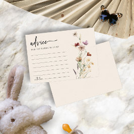 ベビーシャワーフローラアドバイスカード 招待状