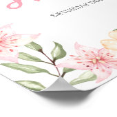 ベビーシャワーフローラウェルカムサイン ポスター (角)