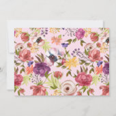 ベビーシャワーフローラバニーラビットキュートモダン 招待状 (裏面)