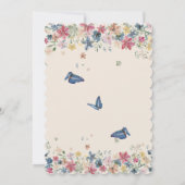 ベビーシャワーフローラフィーエレガントルドモダン金ゴールド 招待状 (裏面)