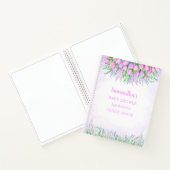 ベビーシャワーフローララベンダーピンクチューリップゲストブック ノートブック (内部)