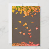 ベビーシャワーフローラ花びらベビーイン開花 素朴 招待状 (裏面)