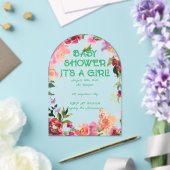 ベビーシャワーフローラ赤面 アクリル招待状 (インサイチュ (ウェディング))
