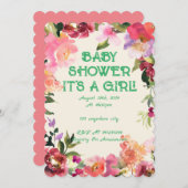 ベビーシャワーフローラ赤面 セーブザデート (正面/裏面)