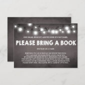 ベビーシャワーブックカードを持っ素朴てきてbabyq 招待状 (正面/裏面)