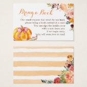 ベビーシャワーブックリクエスト秋カボチャフローラ (正面&裏面)