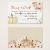 ベビーシャワーブックリクエスト金ゴールドグリッターカボチャ (正面&裏面)