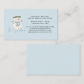 ベビーシャワーブック外の冷たいベビーカード プレイスカード (正面/裏面)