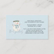 ベビーシャワーブック外の冷たいベビーカード