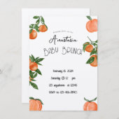 ベビーシャワーブランチ結婚またはズブランチ招待状 招待状 (正面/裏面)
