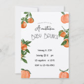 ベビーシャワーブランチ結婚またはズブランチ招待状 招待状 (正面)