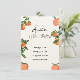 ベビーシャワーブランチ結婚またはズブランチ招待状 招待状