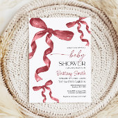 ベビーシャワーブルゴーニュボウ招待状 招待状