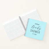 ベビーシャワーブルーエレガントゲストブック ノートブック (内部)