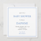 ベビーシャワーブルースターズスクエア 招待状 (正面)