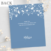 ベビーシャワーブルースターズ予算サンキューカード