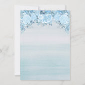 ベビーシャワーブルーフローラボーイカボチャ秋秋 招待状 (裏面)