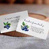 ベビーシャワーブルーベリーのためのベリー甘い本 エンクロージャーカード