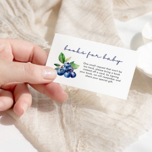ベビーシャワーブルーベリーのためのベリー甘い本 エンクロージャーカード