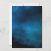 ベビーシャワーブルームーンタイポグラフィ 男女兼用 招待状 (裏面)