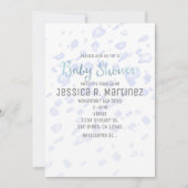 ベビーシャワーブルーレインウォーター色招待状 招待状 (正面)