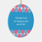 ベビーシャワーブルー&ピンクフェイバーオーナメント セラミックオーナメント (右)